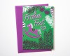 Weihnachtskarte »Frohes Fest« grün/lila // Papaya paper products