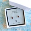 Granat-Ohrstecker • Dunkelrote Mini-Studs • Handmade aus Sterling Silber / Gold Filled • Leidenschaft & neue Energie