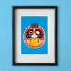 Hey Urban Monkey - A4 Poster - „Daruma Doll Blue“