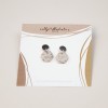 nathys_illustration - Ohrringe "white Hexastone" 1cm 