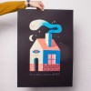 Martin Krusche - Schablonendruck »Home Sweet Home«, 50x70cm