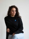 Stadtliebe® | Sylt Sweatshirt mit „Insel“ Stick Schwarz 100% Bio-Baumwolle
