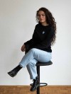 Stadtliebe® | Frankfurt Sweatshirt mit gesticktem „Bembel“ Schwarz 100% Bio-Baumwolle
