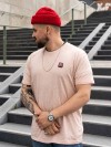 Stadtliebe® | Nordsee T-Shirt mit gesticktem „Strandkorb“ Rosa Heather 100% Bio-Baumwolle
