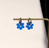 niemalsmehrohne - Royalblau Flower Edelstahl Hoops