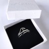 Stacking-Ring-Set mit schwarzem Onyx und Welle - in Sterling Silber - KIZZU Schmuck