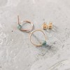 Grüne Kyanit Ohrringe – Schlicht, edel und vielseitig - in Sterling Silber und (Rosé) Gold Filled - KIZZU Schmuck