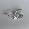 UNIKAT na.hili OHRRINGE Jadeblüten *Weißgold* Aventurin Stecker 925 Silber