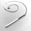 nahili KETTE UNIKAT "minimal Stäbchen" mit silberner langer oder kurzer Gliederkette - 925 Silber