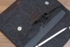 iPad Pro 9.7" Hülle, Sleeve "Hampshire" 100% Merino Wollfilz, (Mulesing-frei) Pflanzlich Gegerbtes Leder