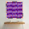 Jahresplaner 2026 Karo rotblau / kilim