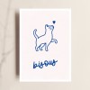 Karte “Bisous“ / Grußkarte mit Illustration / Postkarte für Katzenliebher:innen, TANTE TIA