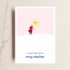 Postkarte, Weihnachten, Merry Christmas, This Light Shines For You, TANTE TIA
