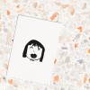 Love is the new black - Postkarte "Kindskopf Girl 01"