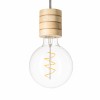 Lichtliebe – Pendelleuchte Fafoo in Eiche und stylischer Edison Spiral LED mit nur 1,8 Watt