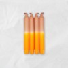DIP DYE DESIGN KERZEN . Blush x Bright Orange . 4er Set . MINGMING