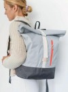 MULINU – Erweiterterbarer Rucksack UNIQUE ALBERT 2 Hellgrau Grau