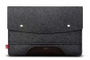 MacBook Pro / Air 13" (M1 / M2) bis 2022 Sleeve 100% Merino Wollfilz (Mulesing-frei), Pflanzlich gegerbtes Leder - Pack & Smooch