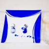 nathys_illustration blaue Ohrringe "Meeresgeflüster" Unikat 1cm