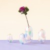 Objektvase "Confetti" – Soft Pastel, Mundrand Puderbeige – HOFF GLAS