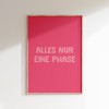 vonSUSI Fine Art Poster "Phase" in rosa, Din A4-A1