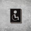 Keilbach Piktogramm Symbol "Handicap" aus Floatglas, selbstklebend, 7 x 9 cm