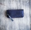 Portemonnaie aus recycelten Blättern / Nachhaltige vegane Brieftasche in lila / blau BY COPALA