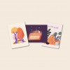 Coffee Postcards / 3er Set A6 Herbst Postkarten / 3er Set A6 / Svea Hansohn Illustration