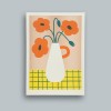 stefanizen – Vase mit rotem Mohn – Riso Print, A5