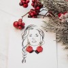 nathys_illustration Ohrringe "Rouge Royale" 1cm Unikat