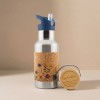 Edelstahl-Trinkflasche 350 ml mit Kork-Print – Salty Mind