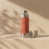Edelstahl-Trinkflasche 750 ml mit Korksleeve und Teesieb – Salty Mind
