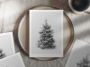 typealive / Weihnachtskarten 4er Set / Schneetanne