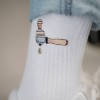 Siebträger & Tamper | Bestickte Bio Baumwoll Socken | Fashion Drinks