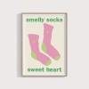 Smelly socks, sweet heart – Print von Lavanda Posters