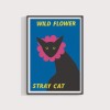 Wild flower, stray cat – Print von Lavanda Posters