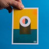 Martin Krusche - Risographie »Sushi - Lachsmaki«, DIN A6