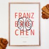 Sweet Dreams | A3 Hamburg Franzbrötchen Poster, Plakat | Slow Sunday Studio