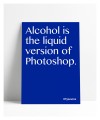 Typo Poster A2 Artprint mit Weinspruch „Liquid Photoshop“ von Typewine