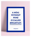 Typo Poster A2 Artprint mit Weinspruch „Meal without wine“ von Typewine