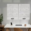 2-teiliger Wandkalender 2027, hoch oder quer, A1, mit passenden Klebezetteln // sperlingB.design