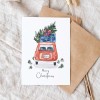 Paperlandscape | Faltkarte | "Auto mit Geschenken" Weihnachtskarte