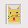 Yellow cat – Print von Lavanda Posters
