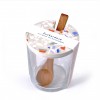 Terrazzo Zuckerdose mit Holzlöffel / BOLD Sand / objet vague