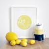 nahili ARTPRINT / POSTER "OH let the Sun Shine" (DIN A4/A3) gelbe gute Laune & Sonne
