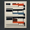 Print now - Riot later ● Abstract Architecture #03, Stoffsiebdruck auf Leinwand