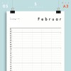 A3 Familienplaner Nr. 05 / 5 Spalten / ab sofort / frau rippe