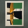 Print now - Riot later ● Abstract Architecture #02, Stoffsiebdruck auf Leinwand