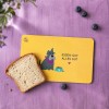 Bow & Hummingbird Frühstücksbrettchen Melamin Hund „Essen gut, alles gut“ 23,5 × 14,5 cm