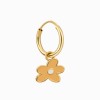 Flower Single Hoop | Ohrring aus Gold Vermeil mit Blume | Paeoni Colors